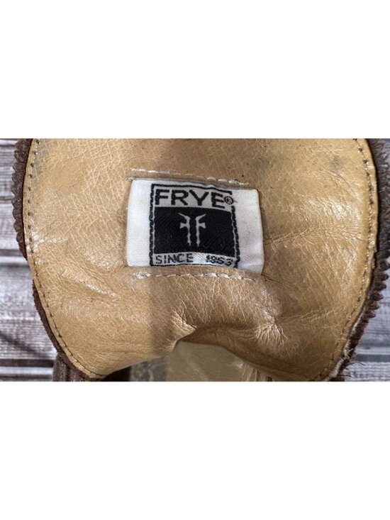 Frye 87901 Phillip Lace Up Work Ankle Boots size 8 B color Brown Vintage main image 4